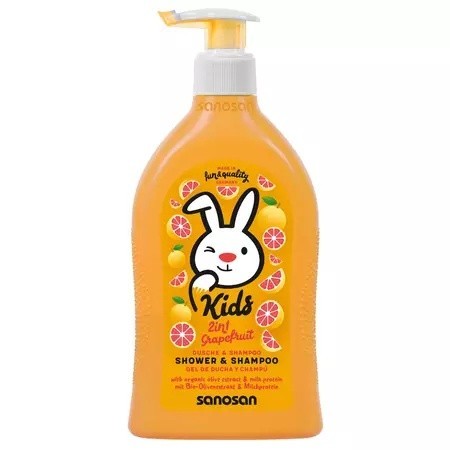 GEL DUS &amp; SAMPON COPII GRAPEFRUIT POMPITA 400ML