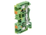 Conector &Icirc;mbinare Șine 0,5-10mm2 2 Borne Galben-Verde