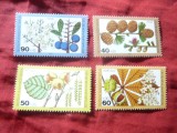 Serie Berlin 1979 - Flora - fructe , seminte , 4 valori, Nestampilat