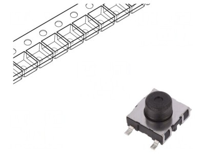 Micro&amp;icirc;ntrerupător TACT SPST-NO 0,5A 42VDC SMT 7,75mm foto