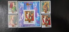 Niue-Craciun 1992-arta,pictura Memling -serie si colita nestampilate MNH(W 2)