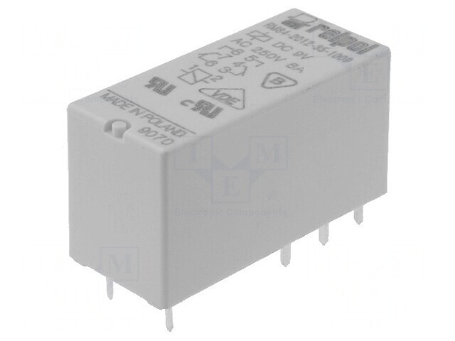 Releu electromagnetic DPDT 9VDC 8A PCB