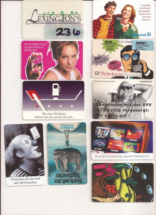 L1 - Lot 10 cartele telefonice diferite Telekom Germania - Pentru colectionari