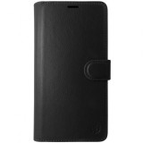 Husa tip carte cu stand Techsuit, aspect piele neagra, pentru Samsung Galaxy A26 5G