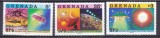 DB1 Cosmos UFO Farfurii Zburatoare 1978 Grenada 3 v. MNH, Nestampilat