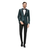 Sacou barbati ceremonie jacquard verde S006, 46