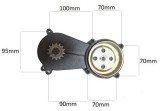 Reductor Ambreiaj Pocket Bike Mini ATV 47cc 49cc, 14 dinti, 77mm