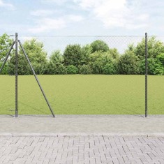 Gard Hexagonal vidaXL Gri 1.6x10 m Oțel