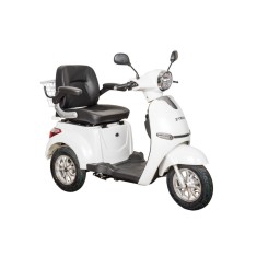 Triciclu electric ZT-15-K, motor 900W, 48V 20Ah, viteza 25km/h, autonomie 55km, nu necesita permis de conducere - Alb