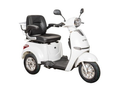 Triciclu electric ZT-15-K, motor 900W, 48V 20Ah, viteza 25km/h, autonomie 55km, nu necesita permis de conducere - Alb foto