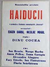 Haiducii - Afis film romanesc, cinema Romaniafilm 1966, Epoca de Aur foto