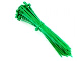 Set 100 buc bride plastic, autoblocare, 3.5 x 140 mm, max 15 kg, verde, Italia