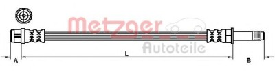 Conducta / cablu frana AUDI A6 (4G2, C7, 4GC) (2010 - 2016) METZGER 4110885 foto