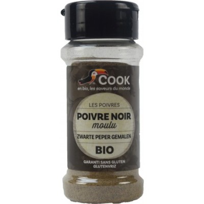 Condiment Piper Negru Macinat Bio 45gr Cook foto