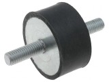 Atenuator de Vibrații M8 40mm Guma 20mm 1500N