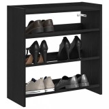 VidaXL Pantofar, negru, 60x25x62 cm, lemn prelucrat