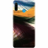 Husa silicon pentru Huawei P30 Lite, Colorful Peacock Feathers