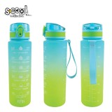 Sticla apa 700 ml, MOTIVATIONALA, PLASTIC, GREEN GRADIENT, 25.10x6.9CM- S-COOL