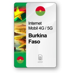 eSIM Internet Burkina Faso, valabil 7 zile, trafic 1 GB, Standard