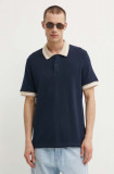 Marc O&#039;Polo polo de bumbac DENIM culoarea albastru marin, neted, 5000000173