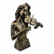 Statueta decorativa, fata care canta la vioara, Auriu, 30 cm, 1705H