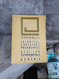 Contribuții la istoricii cercetării pedagogice și al școlilor experimentale din Rom&acirc;nia - Stanciu Stoian, Vasile Iliescu