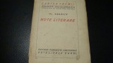 Al . Badauta - Note literare - interbelica - Col. Cartea vremii nr 20