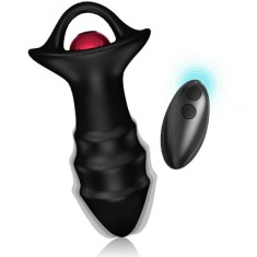 Armony Kylin Vibrator pentru degete ?i plug anal cu control remot Negru foto