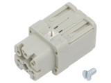 Conector HARTING HDC Han&reg; A 5 pini 10A 400V inserturi contact mamă