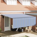 Cumpara ieftin Feredde Electrica 4 x 3 m Dungi albastre si albe 100% Polyester