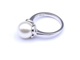 Inel din argint sterling .925 si perla de cultura marimea 55 greutate 8 grame produs de Viventy, 46 - 56