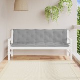 Gossi perne banca de gradina 2 buc., gri, 180x50x7cm, tesatura oxford