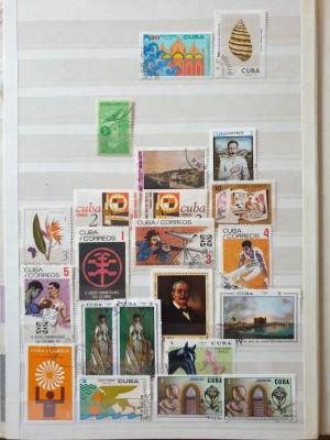 Lot Cuba - 63 timbre stampilate deparaiate foto