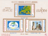 CONFERINTA PENTRU SECURITATE SI COOPERARE COLITA NEDANTELATA,1981,Lp.1043,MNH., Sport, Nestampilat
