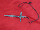 Crucifix vechi de piept Argintat,CRUCIFIX VECHI de pieptoral ISUS HRISTOS