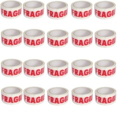 Set 20 Banda adeziva personalizata, inscriptia fragil, 50 mm x 70 m