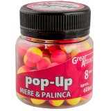 Pop Up Addicted Carp Baits Miere &amp; Palinca, 8mm, aprox 60buc/borcan