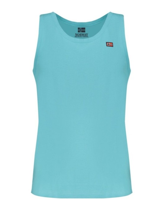 Maiou barbati, cu imprimeu cu logo, Regular fit, Azur, M