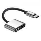 Adaptor Star de la USB Tip-C tata la USB Tip-C mama + Jack mama 3.5mm