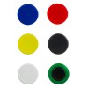 Set 6 Magneti Rotunzi Multicolor 2.5cm, Metal/Plastic, Frigider/Tabla Magnetica, Decor Birou/Casa, Forme Geometrice