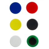 Set 6 Magneti Rotunzi Multicolor 2.5cm, Metal si Plastic, Magneti Frigider, Tabla Magnetica, Birou, Decorativi, Forme Geometrice