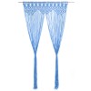 VidaXL Perdea macrame, albastru, 140 x 240 cm, bumbac