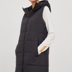 Jack Wolfskin vesta femei, culoarea negru, de iarna