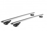 Bare transversale Green Valley Treck Vento Premium Silver Aluminiu pentru TATA Safari Suv 1998-prezent, cu prindere pe bare longitudinale