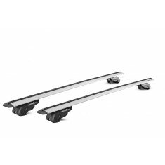 Bare transversale Green Valley Treck Vento Premium Silver Aluminiu pentru TOYOTA Land Cruiser Suv J90 1996-2003, cu prindere pe bare longitudinale