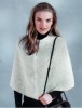 Poncho Dama Tricotat Oriflame Alb Fermoar Auriu Elegant Boho Iarna Marime Universala Nou