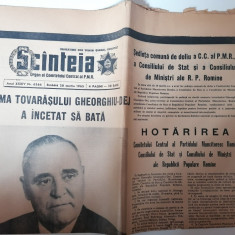 ZIAR SCANTEIA - DECESUL LUI GHEORGHIU DEJ 21-25 MAR 1965 RSR