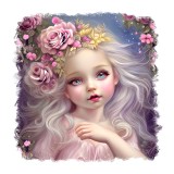 Cumpara ieftin Sticker decorativ, Zana, Roz, 55 cm, 9362ST, Oem