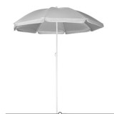 Umbrela de plaja pliabila cu protectie UV si inaltime reglabila, diametru 150 cm, gri Household NewTrend