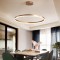 Lustra LED Minimalist Ring, 80W, 40cm, Auriu, telecomanda, lumina rece/calda/neutra, intensitate reglabila